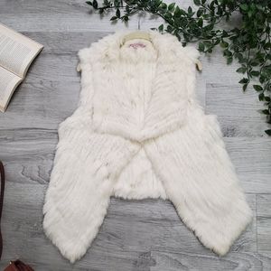 Calypso St. Barth | White Fur Vest Size XS